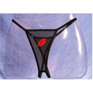 Sexy Temptations Mesh Crotchless Red Lips G-String Knickers Panties