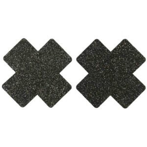 Black Glitter Star Nipple Cover