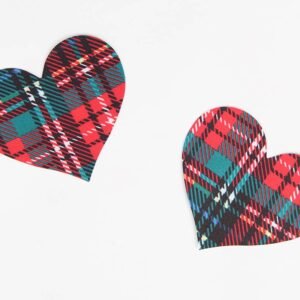 Heart Shaped Tartan Nipple Cover