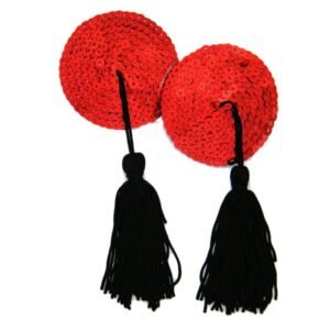 Red Sequin Tassel Nipple Cover
