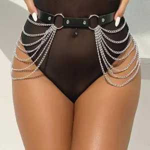 Sexy Metal Tassel O Ring Dark Punk Chain Belt