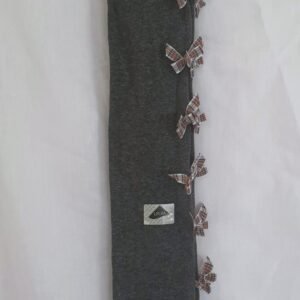 Vintage Pop My Cherry Grey Overknee Socks With Tartan Bows