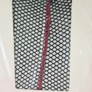 Vintage Pop My Cherry Black Fishnet Stockings WIth Pink Back Seam