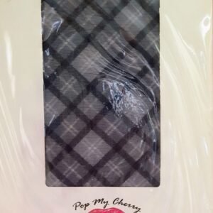 Vintage Pop My Cherry Black & White Tartan Tights