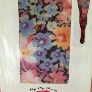 Vintage Pop My Cherry Multicolour Floral Tights