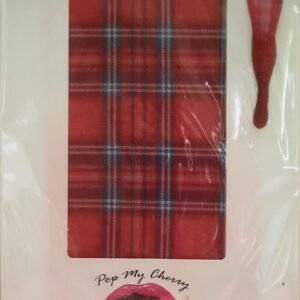 Vintage Pop My Cherry Red Tartan Tights